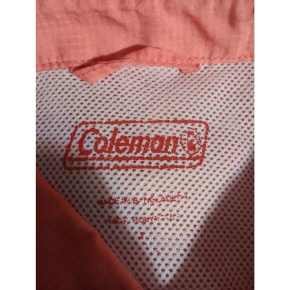 Coleman Shirt Men's Large Coral Button Front Fishing - Picture 4 of 7